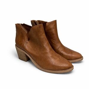 Kelsi Dagger Brooklyn Cognac Leather Ankle Booties